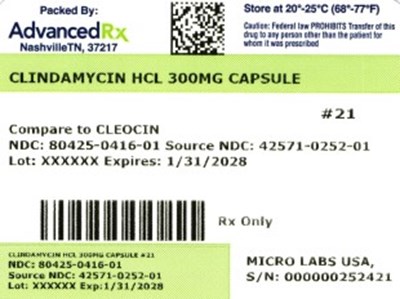 Clindamycin HCl 300mg #21 (Clindamycin HCl 300mg 80425 0416 01)